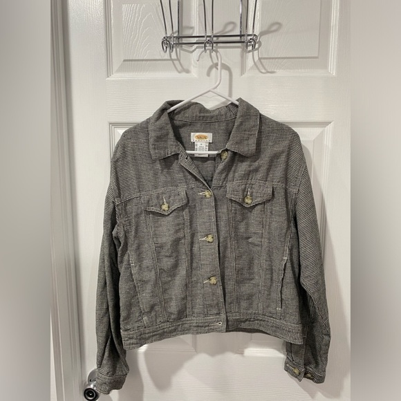 Talbots women’s petite, jacket size M tweed looking, linen blend, good condition - Picture 1 of 5